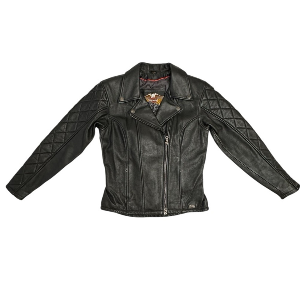 Harley-Davidson Black Quilted Leather Jacket - Picture 2 of 5